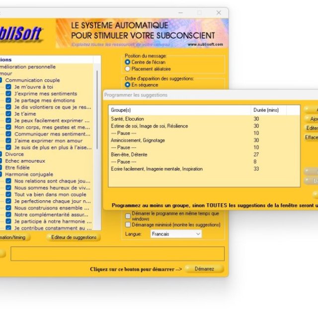 Sublisoft Logiciel Subliminal du Développement personnel